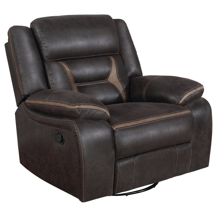 Greer 3-piece Upholstered Reclining Sofa Set Brown