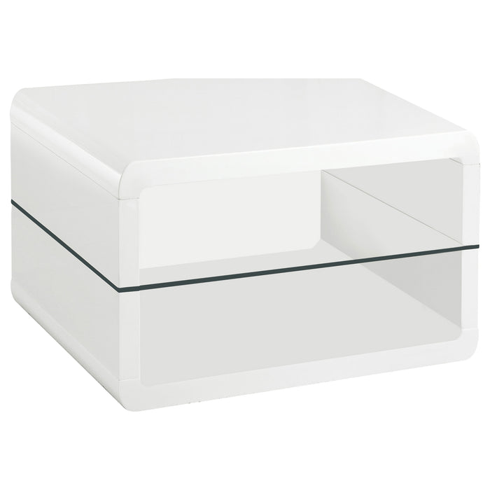 Elana 3-piece Coffee and End Table Set White High Gloss