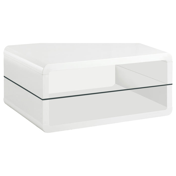 Elana 3-piece Coffee and End Table Set White High Gloss