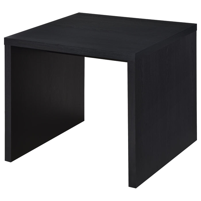 Knapp Engineered Wood Square Side End Table Black