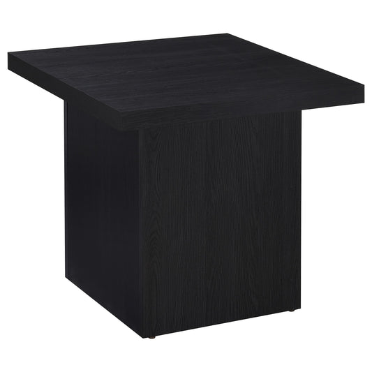 Max 2-piece Rectangular Coffee and End Table Set Black