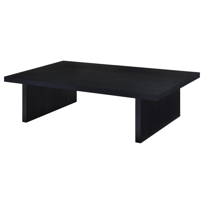 Max 2-piece Rectangular Coffee and End Table Set Black